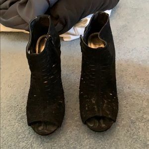 Black open toed heels